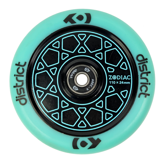 District Zodiac Wheel 110mm - Sky Blue / Black