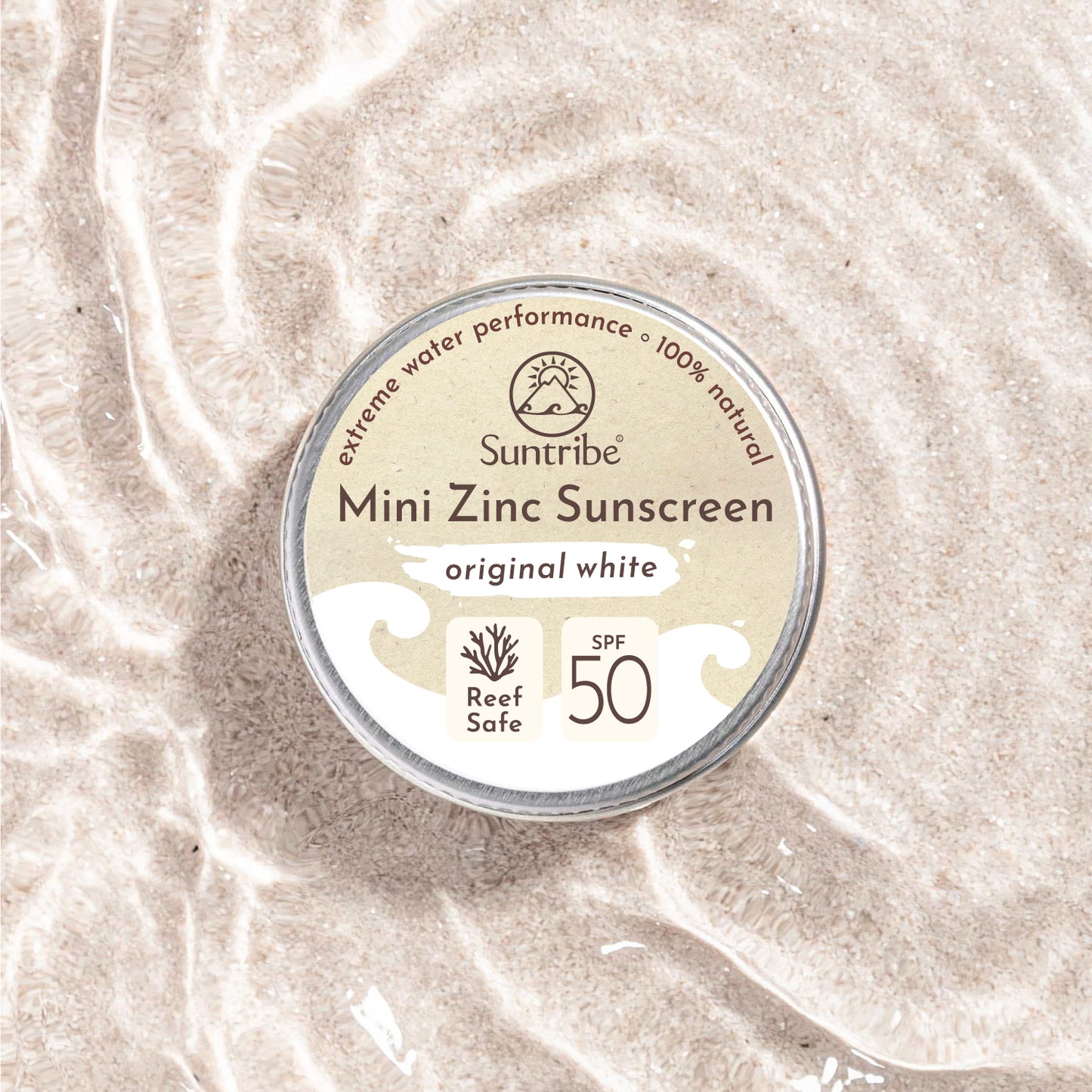 Suntribe Face & Sport Zinc Sunscreen 15g Tin - SPF 50 (White)
