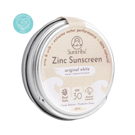 Suntribe Face & Sport Zinc Sunscreen 45g Tin - SPF 30 (White)