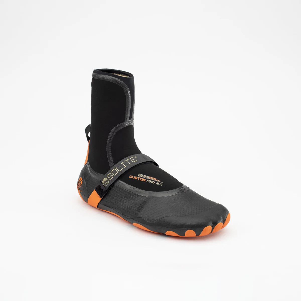 Solite 5mm Custom Pro Wetsuit Boots - Black / Orange