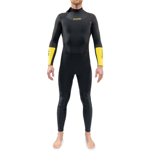 Dakine Mens RTA Back Zip Full Suit 3/2 (Black/Yellow)