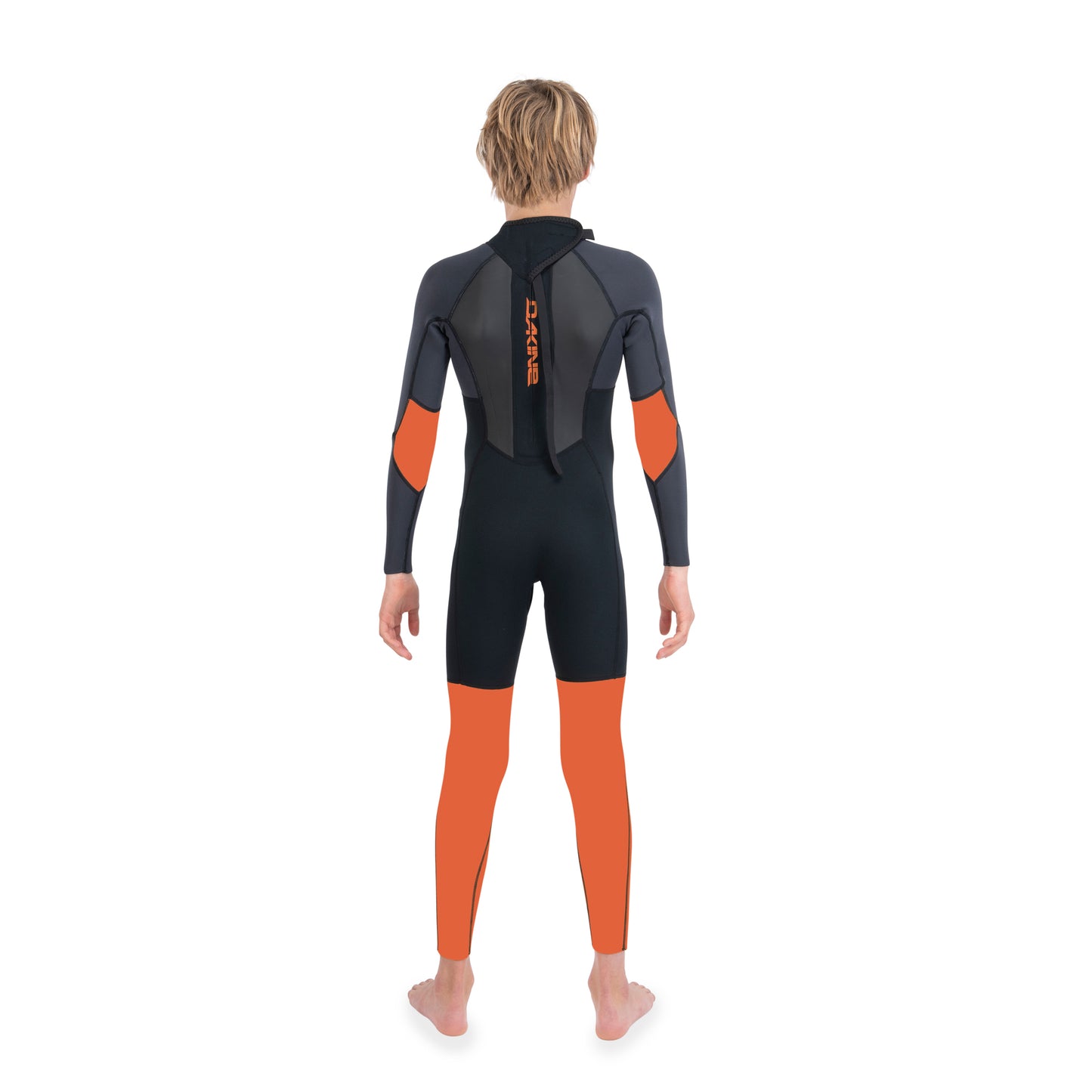 Dakine Kids Quantum Back Zip Full Wetsuit 3/2 F/L (Black / Orange)