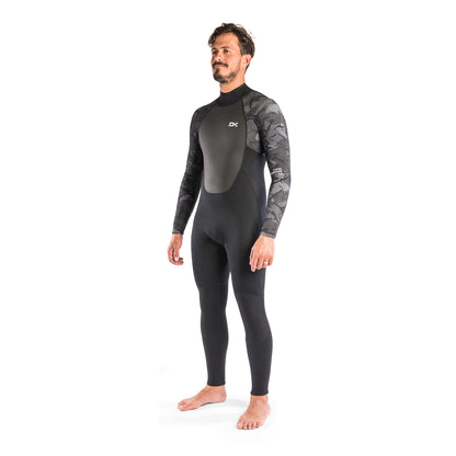 Dakine Mens Quantum Back Zip 3/2mm GBS Full Wetsuit (Black Camo / White)