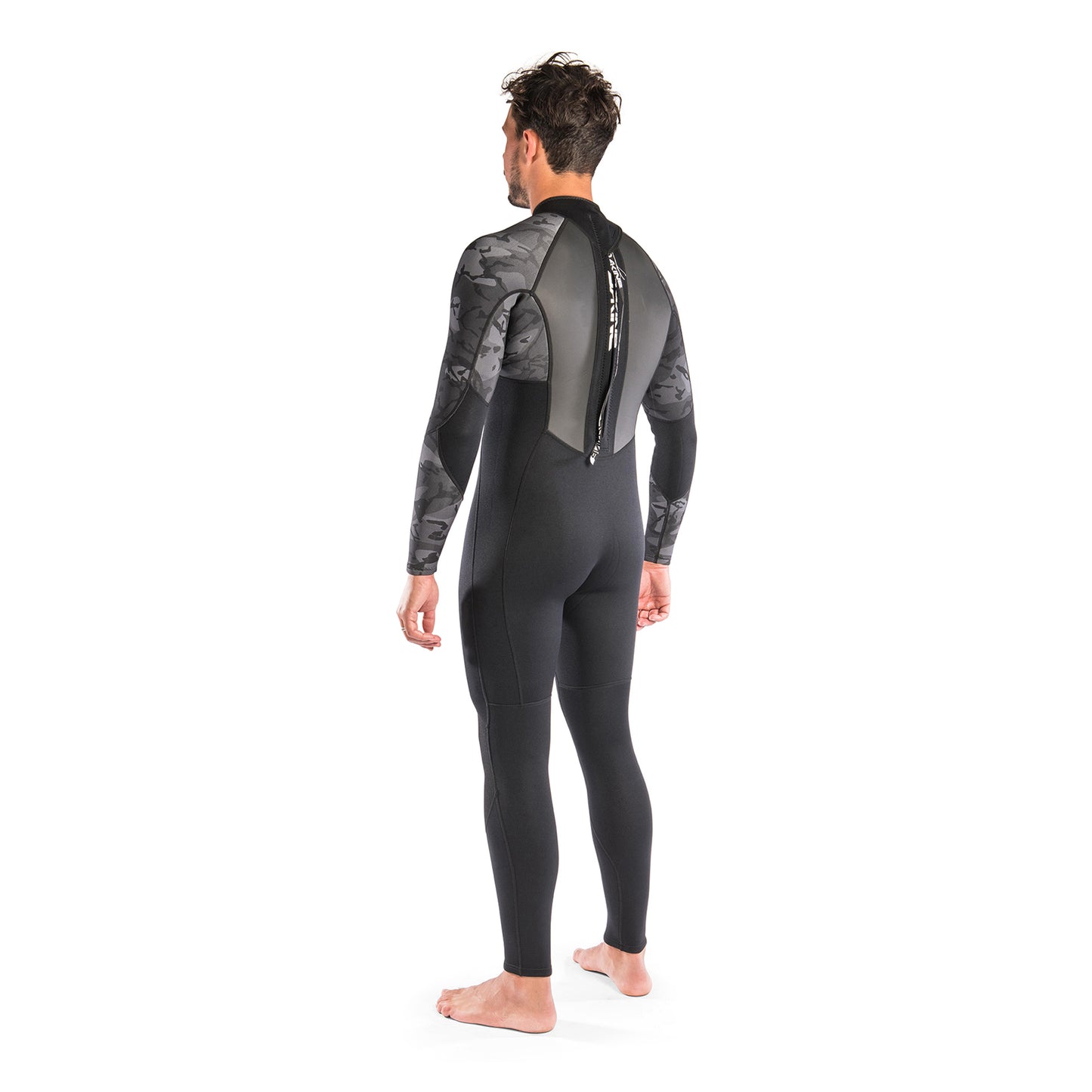 Dakine Mens Quantum Back Zip 3/2mm GBS Full Wetsuit (Black Camo / White)