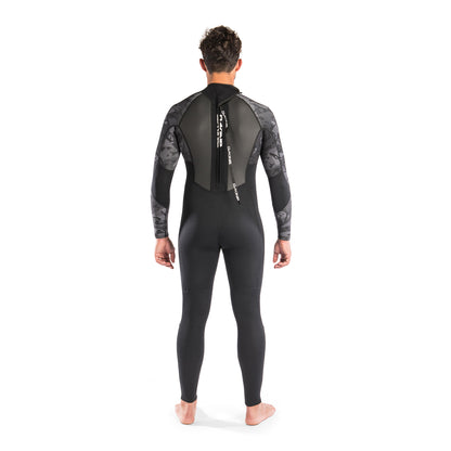 Dakine Mens Quantum Back Zip 3/2mm GBS Full Wetsuit (Black Camo / White)