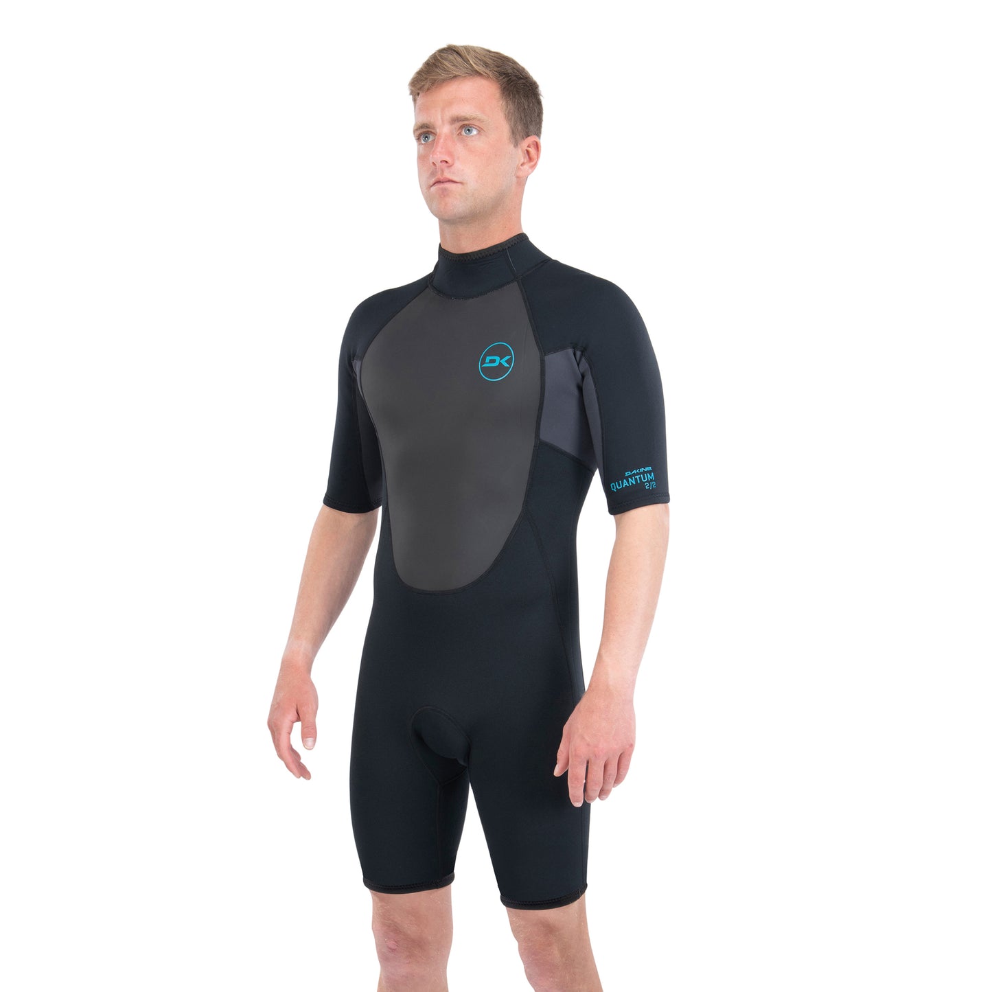Dakine Mens Quantum Back Zip Shorty 2\2mm F\L (Black / Grey)
