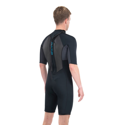 Dakine Mens Quantum Back Zip Shorty 2\2mm F\L (Black / Grey)