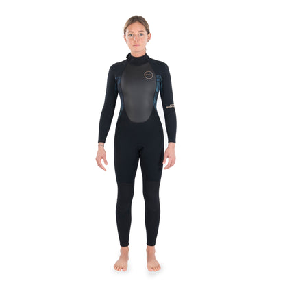 Dakine Womens Quantum Back Zip Full Suit 3/2 F/L (Black / Grey)