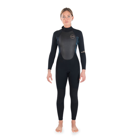 Dakine Womens Quantum Back Zip Full Suit 3/2 F/L (Black / Grey)